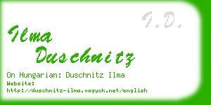 ilma duschnitz business card